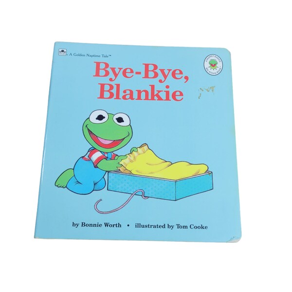 Bye Bye Blankie Kermit the Frog Muppets A Golden Naptime Tale 1985 Board Book P956