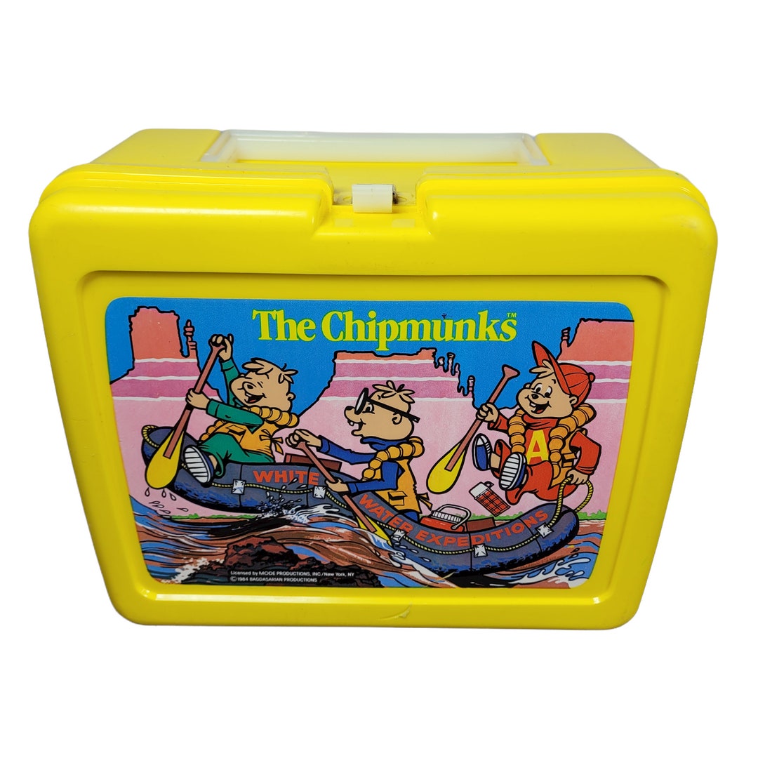 The Chipmunks Lunchbox Plastic Character Lunch Box Yellow Etsy