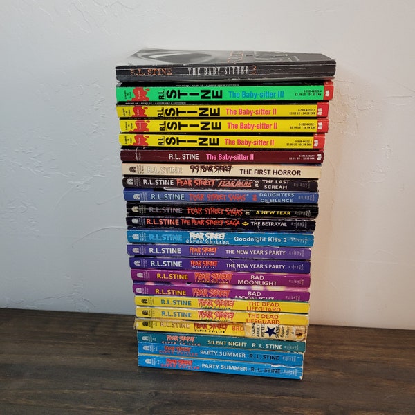 Build A Book Lot Collection CHOOSE TITLES R.L. Stine Super Chiller Babysitter Saga Sagas and 99 Fear Street Park Series Chapter Books 80s