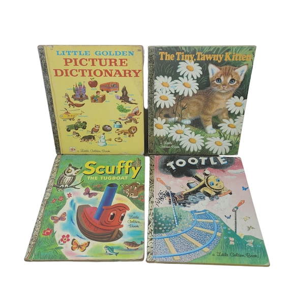LITTLE GOLDEN BOOKS 1968 Squares Back Build A Book Lot Set Bundle