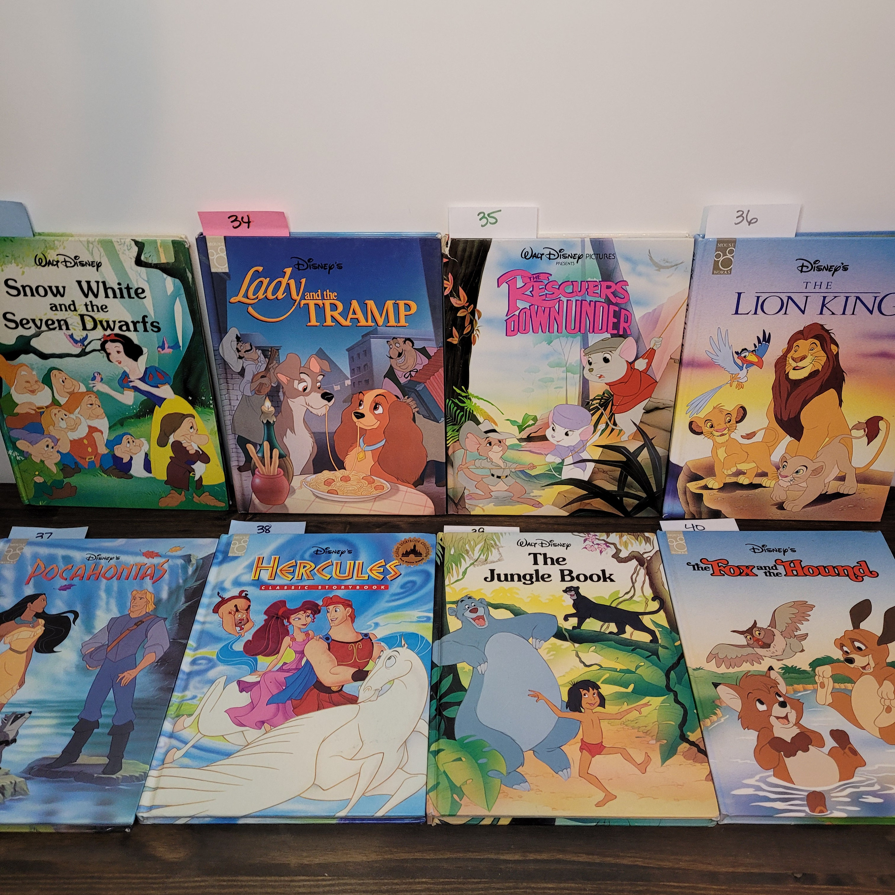 DISNEY GALLERY TWIN and Mouseworks Books Build A Book Lot