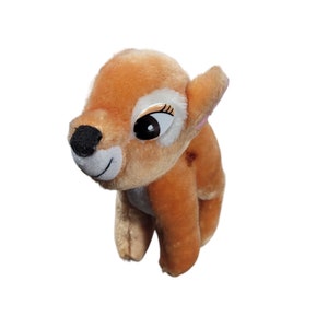 BAMBI Plush Stuffed Deer 1985 Animated Film Classic 7" Tall Toy Vintage Disney sb5
