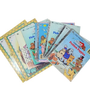 POUND PUPPIES Build a Book Bundle Softcover Hardcover Golden books Paperback Picture 80s Cartoon