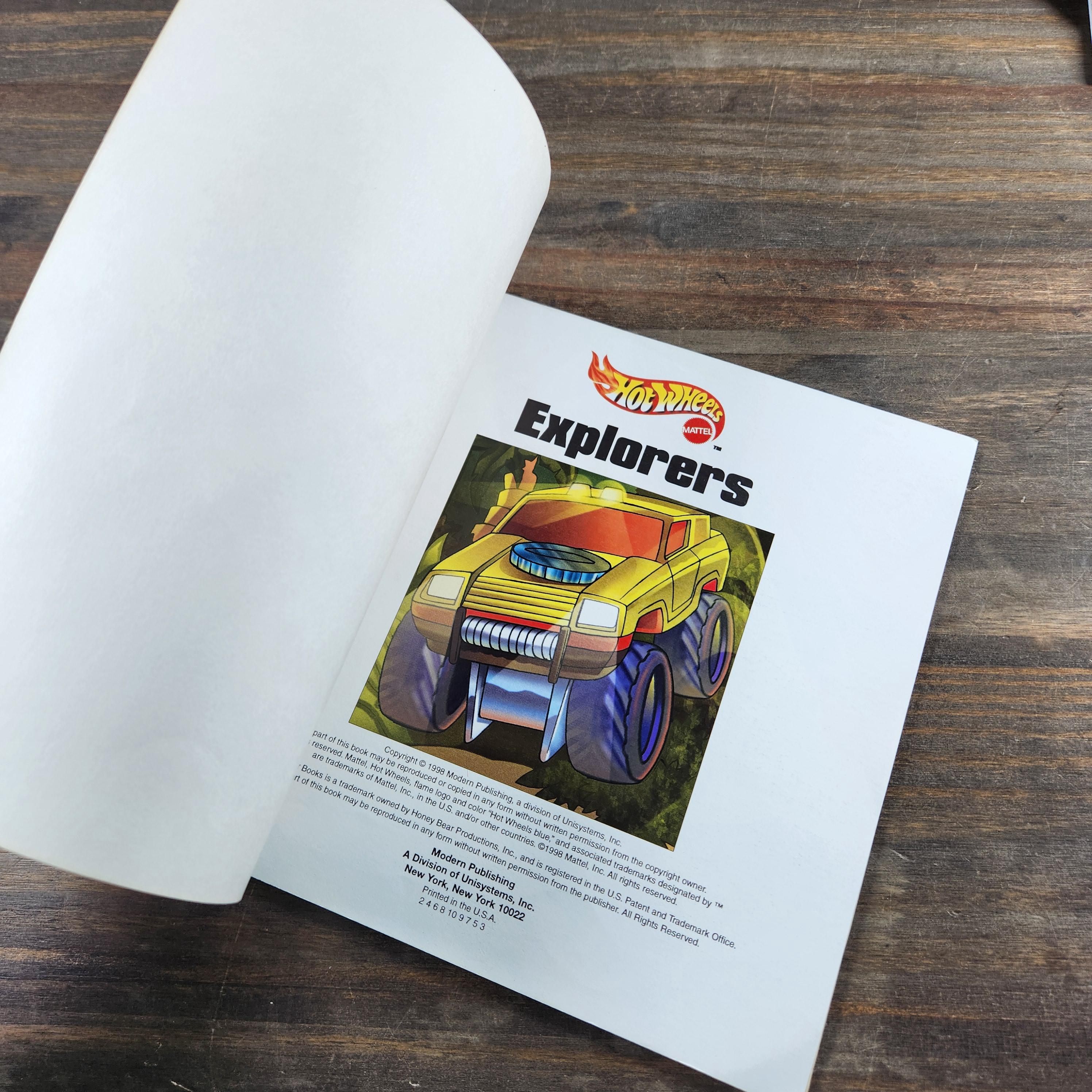 Mattel Hot Wheels Exploreres Paperback Book Vintage 1998 P2189 - Etsy