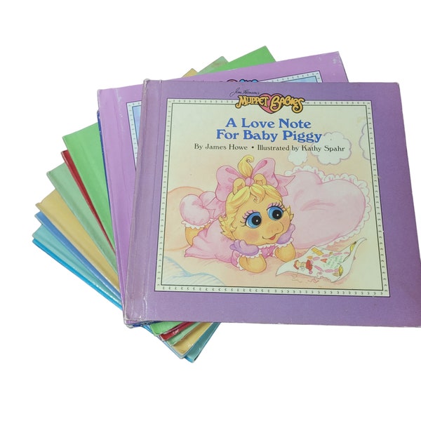 MUPPET BABIES BOOKS Build a Book Bundle Lot Set Hardcover Jim Henson Fozzie Weekly Reader 80s