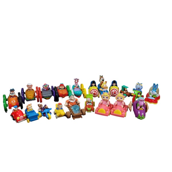 VEHICLE FIGURES Build a Collection Choose Disney Looney Tunes McDonalds Character Flip Cars Happy Meal Toys Figures Vintage b9