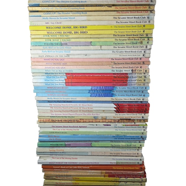 SESAME STREET Book CLUB Build A Book Lot Collection choose titles  Hardcover Picture Books 70s 80s Vintage