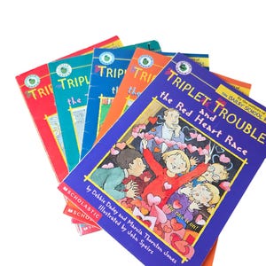Triplet Trouble Books Debbie Dadey Marcia Thornton Jones autore di Bailey School Kids Lotto di libri tascabili anni '90 L3159