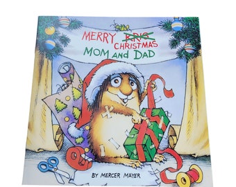 Merry Christmas Mom And Dad by Mercer Mayer Little Critter VINTAGE 1990 P1161