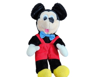 Peluche de Mickey Mouse Applause con pajarita, 18 cm, Walt Disney Vintage sb1