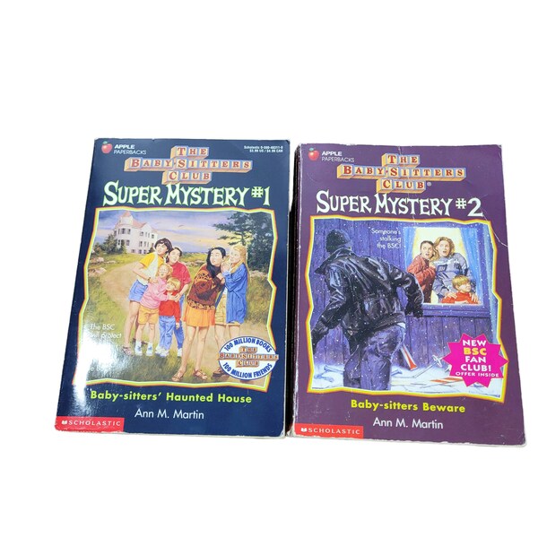 The Baby-Sitters Club Super Mystery #1 and #2 Set Ann M Martin Christmas Chiller Vintage L1791