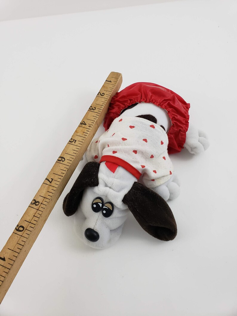 Pound Puppies White Spots Clothes Tonka 80s Plush Small