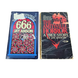 THE AMITYVILLE HORROR 666 Keyhole Cover by Jay Anson Vintage Bantam Paperback Bundle Lot of 2 L2762