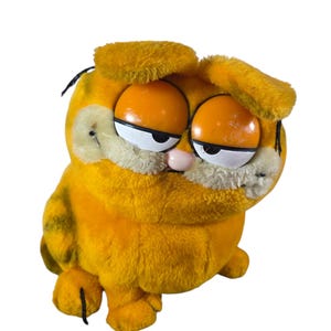 Garfield Orange Cat Sitting Vintage Plush 1981 Dakin United Feature Syndicate b10