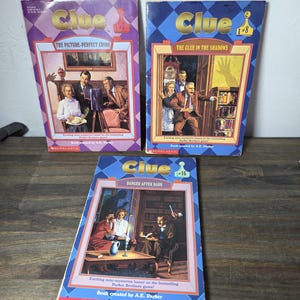 CLUE and CLUE JR Build a Book Lot Choose Titles Mystery Novels by A.E ...