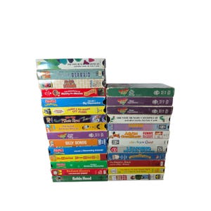 VHS ESCOLHA Títulos Infantil Crianças Animação Caixas de papelão Vídeo Cassete Fitas Filmes Vintage