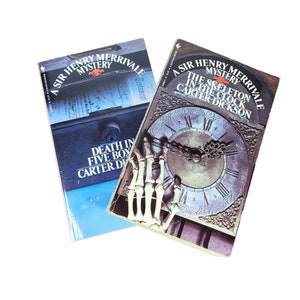 Ein Sir Henry Merrivale Mystery Death in fünf Boxen und das Skelett in der Uhr von Carter Dickson 1982 L720