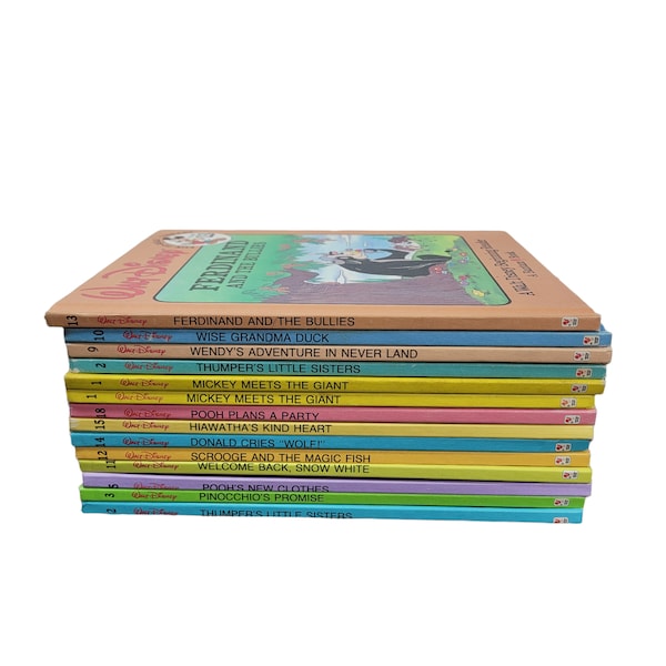 FUN TO READ Library Build A Book Lot Collection Choose Titles Walt Disney  Book Hardcover Picture Books Bantam 1986