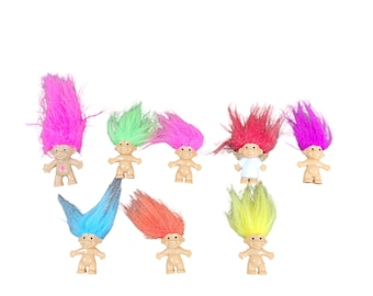 Troll Russ Treasure Trolls Minis Tiny 1" jaren 90 speelgoedpoppen Kies kleur