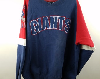 Vintage New York Giants NFL Crew Neck Sweatshirt Mens L Galt Sand Embroidered
