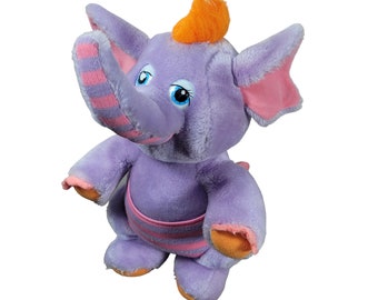 Wuzzles Hasbro Softies Eleroo Elephant Kangaroo Purple 12" Vintage 1984 B6