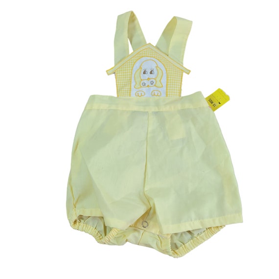 Kmart Baby Jumper Dog Embroidered Yellow One Piec… - image 1