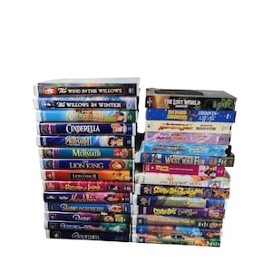 VHS ELIGE Títulos Conjuntos Clamshell Infantil Niños Animado Disney Video Cassette Cintas Películas Vintage