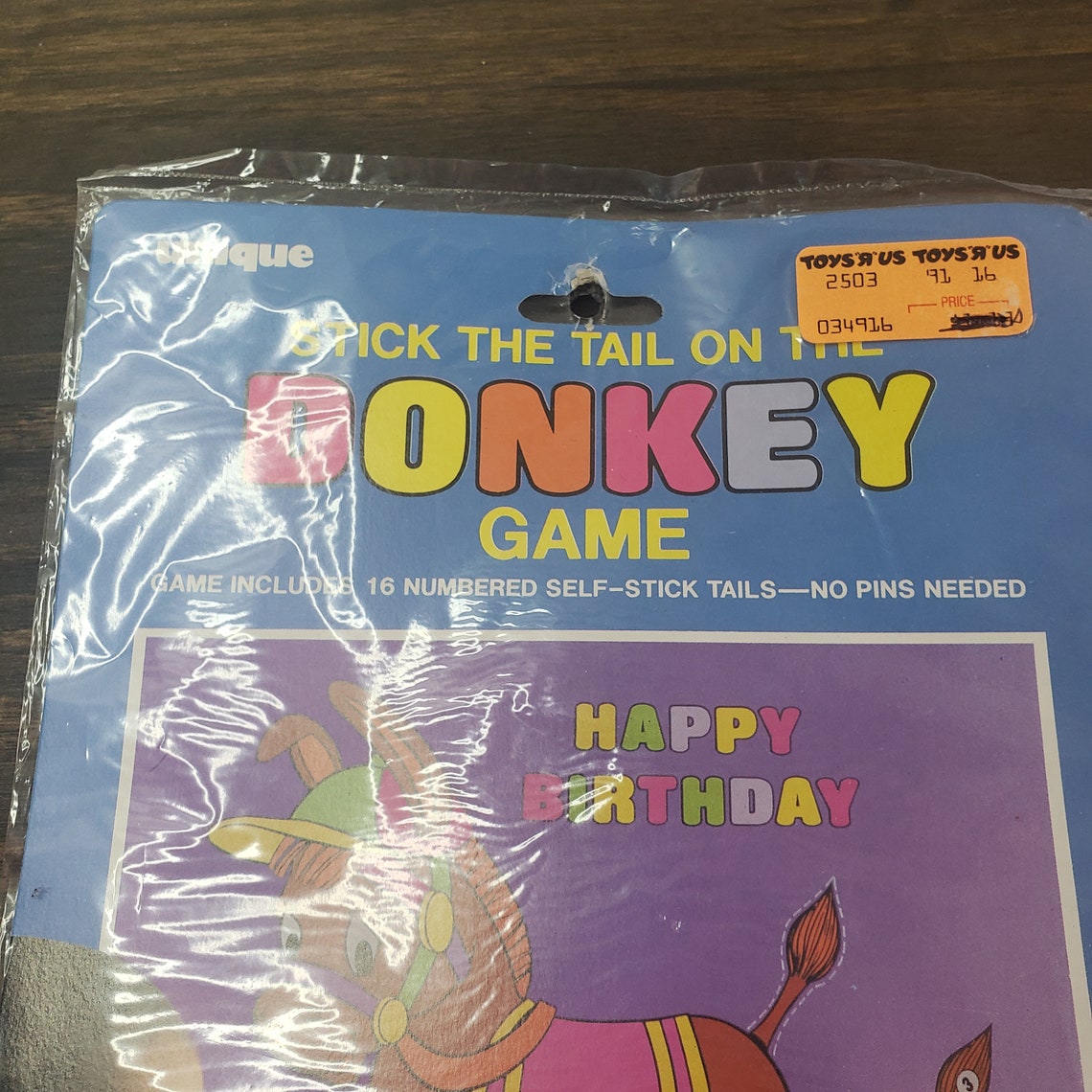 Stick the Tail on the Donkey NOS Vintage Game by Unique 1989 Etsy