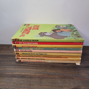 DISNEY WONDERFUL WORLD of Reading Build a Book Lot Choose Titles Choose Titles Picture Book Lot Children&#39;s Vintage Book Club  9.5&quot; x 6.5&quot;