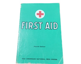 Red Cross First Aid Book American National Vintage 1957 Illustrated 4th Edition 4146
