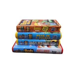 Bob The Builder VHS Lot Of 4 Nick Jr Kids Movies Tapes Bonus Yellow White Rare