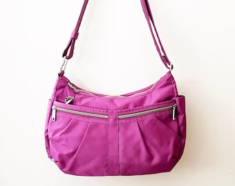 Travelon fuchsia travel crossbody bag anti-theft RFID orchid magenta purse handbag -- New condition