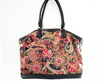 Coach Poppy Madras Signature Multicolored Satchel Shoulder Bag