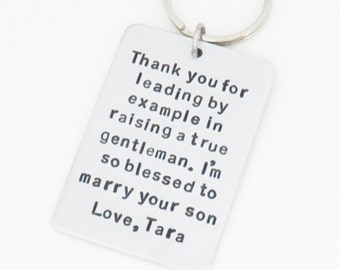 Wedding gift for father-in-law - Father of the groom gift - Bride's gift to Father-of-the-groom - Handmade keychain gift for father in law