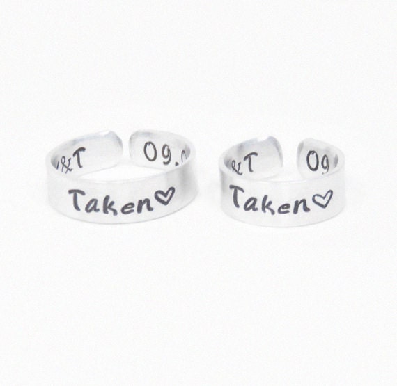 Customized promise rings for couples Relationship rings Etsy