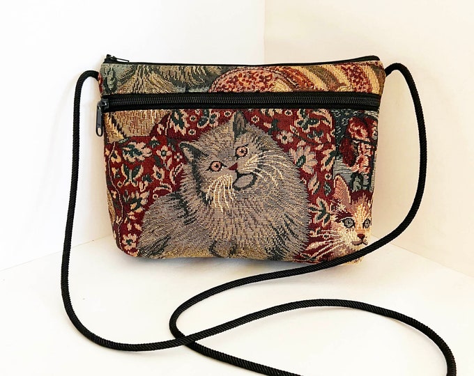 Danny K Zipper Purse Cat Cats Crossbody Bag Feline Crossbody Etsy