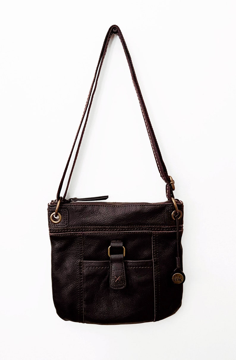 The Sak Kendra Espresso Dark Brown Leather Crossbody Bag Etsy