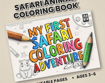 Safari Animal Coloring Pages for Kids | Zoo Animals Coloring Book | Toddler Preschool Printable Activity PDF