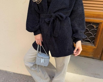 Stylish Alpaca-Inspired Knit Cardigan | Cozy & Warm | Relaxed Fit Women’s Layering Piece | Versatile Everyday Style | Everyday Outfit