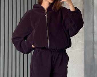 Women’s Polar Fleece Set | Oversized Cozy Suit | One-Size Loungewear | Warm Fleece Two-Piece | Casual Everyday Outfit