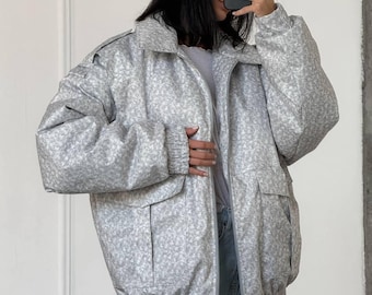Women’s Oversize Bomber Jacket | Insulated Winter Coat | Waterproof Windproof Uniqlo-Membrane Outerwear | Warm Lightweight Puffer Bomber