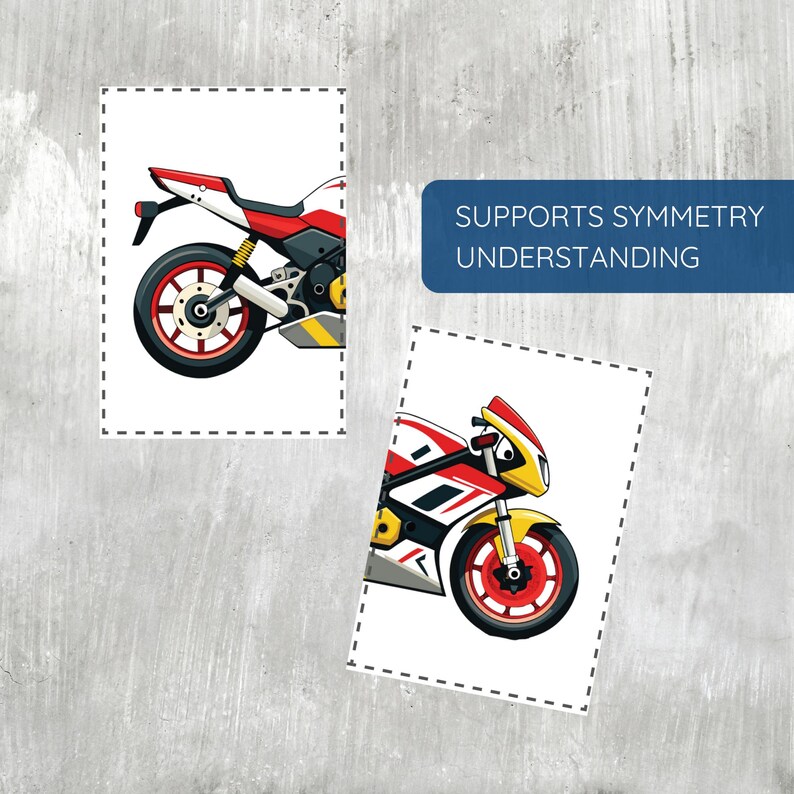 Motorcycle Matching Cards Printable for Toddlers & Preschoolers | 2 ...
