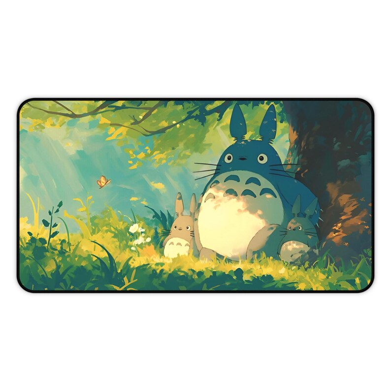 Studio Ghibli Desk Mat | Totoro Mouse Pad, Kawaii Green Desk Decor, XL Anime Desk Mat, Extended Mousepad, Cozyscape Aesthetic Gaming Surface image 6