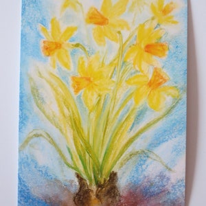 Narcisi - tavola stagionale - cartolina - narciso Waldorf - fiori - Pasqua - articolo n