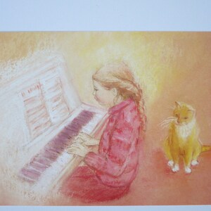 Suonare il pianoforte - Tavola stagionale - Waldorf - Cartolina - Articolo n. WIPK203