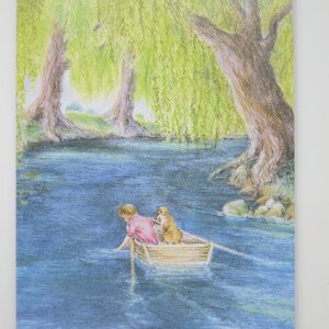 In barca sul fiume - Tavola stagionale - Waldorf - Cartolina - Art. SOPK261