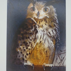 Hibou des marais - Table saisonnière - Carte postale - Hibou - Oiseau - Automne - Waldorf - Article No.HEPK55