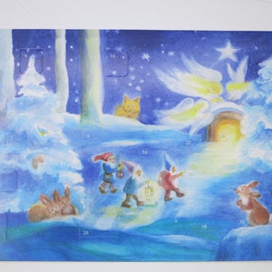 Große Adventskalender Karte - Und es begab sich- Große Karte mit Umschlag - Doppelkarte - Art.Nr. AK9