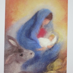 Marias Esel - Jahreszeitentisch - Postkarte - Waldorf - Weihnachten - Advent - Krippe- Art. Nr. WIPK107