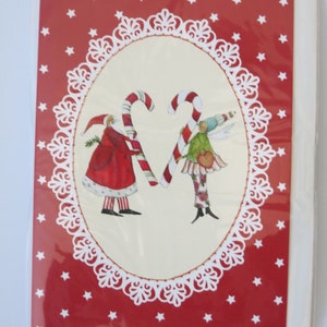 Bastoncini di zucchero - Biglietto natalizio con busta - Avvento - Natale - biglietto doppio - Art. WK41